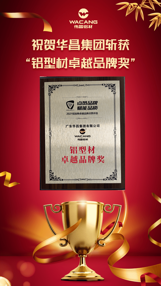 祝贺德赢VWIN集团斩获
“铝型材卓越品牌奖”